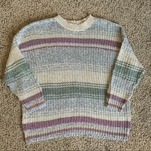 AE Oversized Striped Knit Sweater